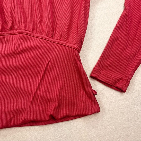 Lululemon Ribbed Long Sleeve Yoga Shirt Modal-Silk Cayenne - Picture 4 of 9